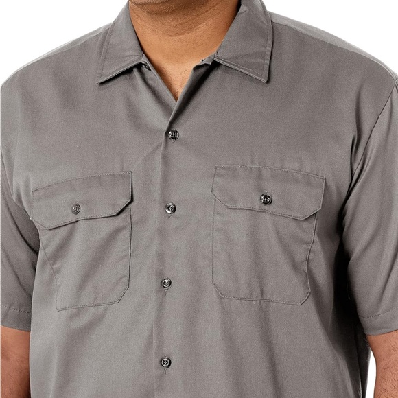 DICKIES MENS WORK SHIRT. GREAT USED CONDITION. SHORT SLEEVE. TRADITIONAL FIT - Picture 3 of 11
